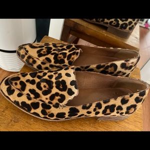 MADEWELL The Frances Loafer in Leopard Calf Hair; size 9 LIKE NEW!